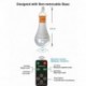 Flyhoom Rechargeable LED Camping Light Bulbs with Remote, White & Warm Light Option, 5 Light Modes,280 LM, USB Hanging Emergency Lights for Home Hiking Backpacking